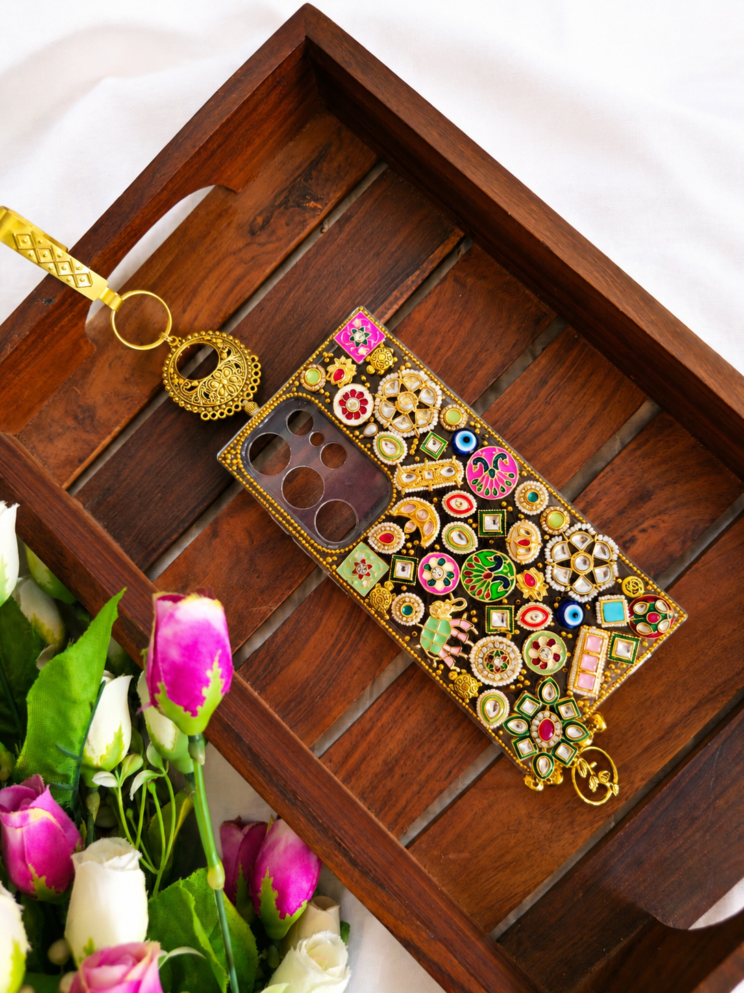Customized handmade mobile cover MC01 by Naari Ratan with traditional Indian handcrafted design.-40