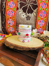 Aadhya Bangles pink thread bangles with mirror work and silver ghunghru and pom pom side view