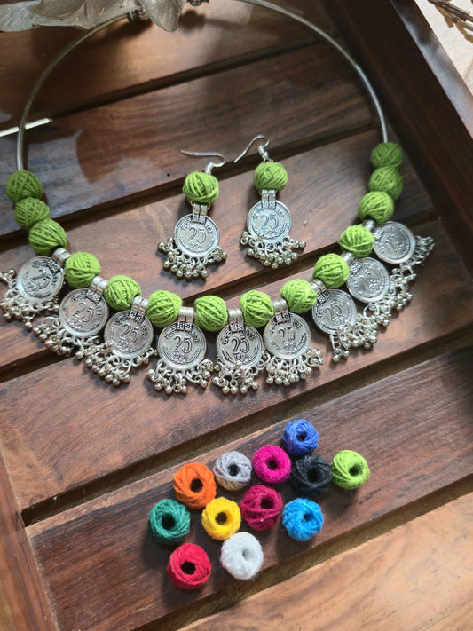 Navratri Hansli NH01 with matching earrings by Naari Ratan