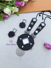 Navratri Necklace Set NNS21 Naari Ratan - black mirror work jewellery