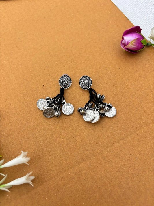 Rangeen Earrings By Naari Ratan Silver  Charm with Thread latkan Earrings