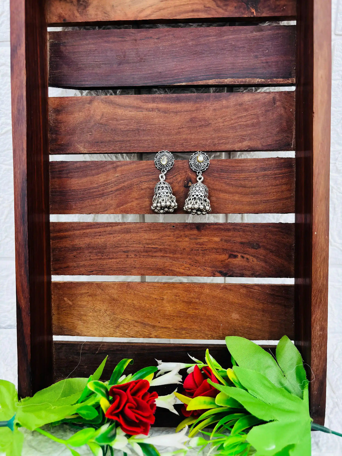 Rangeen Earrings By Naari Ratan Silver  Charm and jumkha Earrings