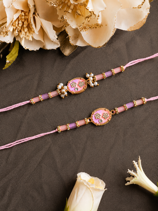 Handmade Bhai Bhabhi Rakhi Pair RBB04 by Naari Ratan