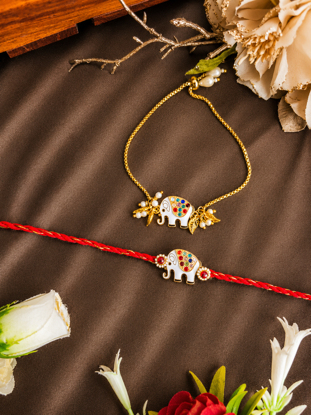 Handmade Bhai Bhabhi Rakhi Pair RBB10 by Naari Ratan