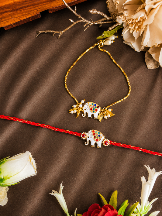 Handmade Bhai Bhabhi Rakhi Pair RBB10 by Naari Ratan