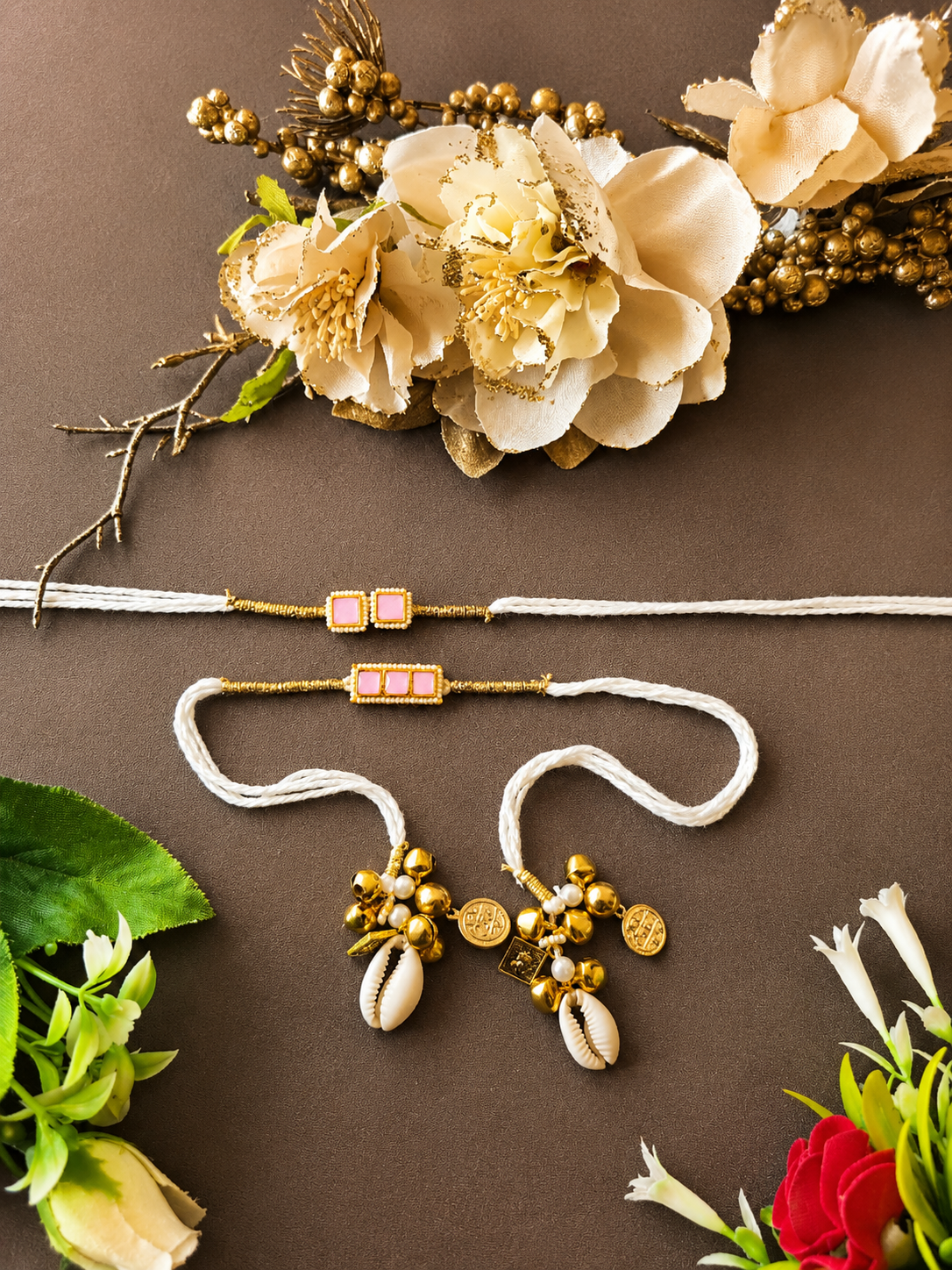 Handmade Bhai Bhabhi Rakhi Pair RBB13 by Naari Ratan