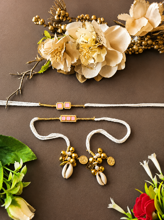 Handmade Bhai Bhabhi Rakhi Pair RBB13 by Naari Ratan