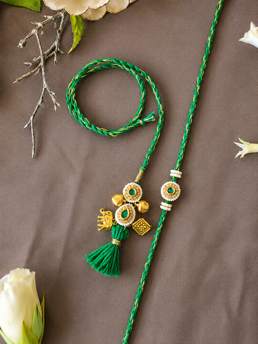 Handmade Bhai Bhabhi Rakhi Pair RBB14 by Naari Ratan