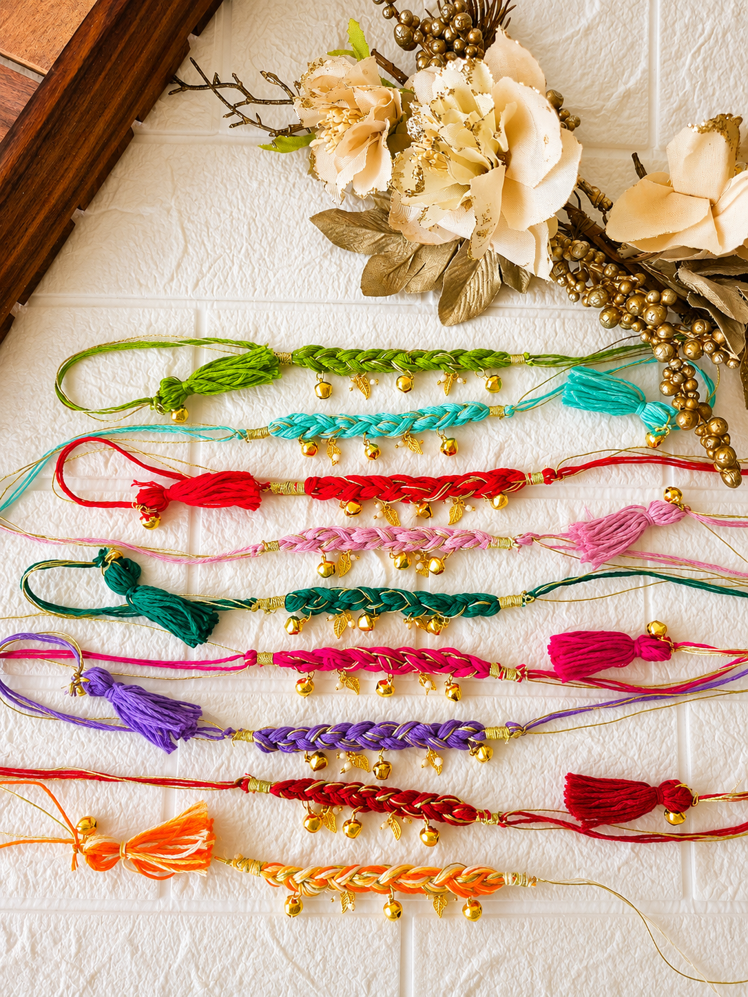 Handmade Bhai Bhabhi Rakhi Pair RBB17 by Naari Ratan